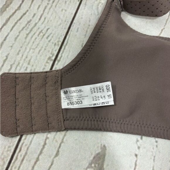 Wacoal Back Appeal Smoothing Dot Jacquard Underwire Bra Cappuccino Size 38DD - Picture 9 of 11